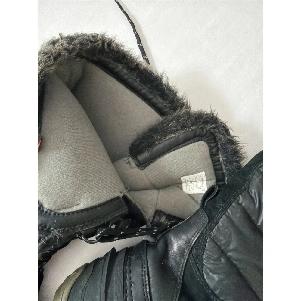 THE NORTH FACE Black Nuptse Purna PrimaLoft Tall Winter Boots Waterproof‎ Sz 8